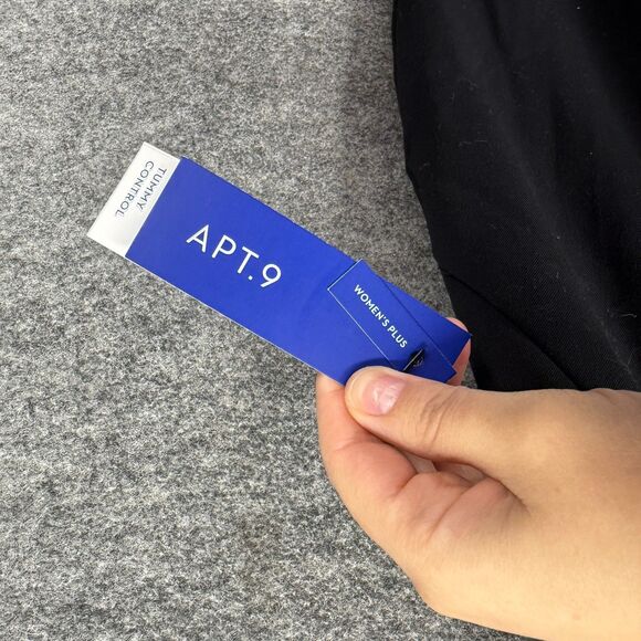 New Apt. 9 Dress Pants Women 22W Plus Black High Rise Flat Front Straight Casual - Picture 3 of 7